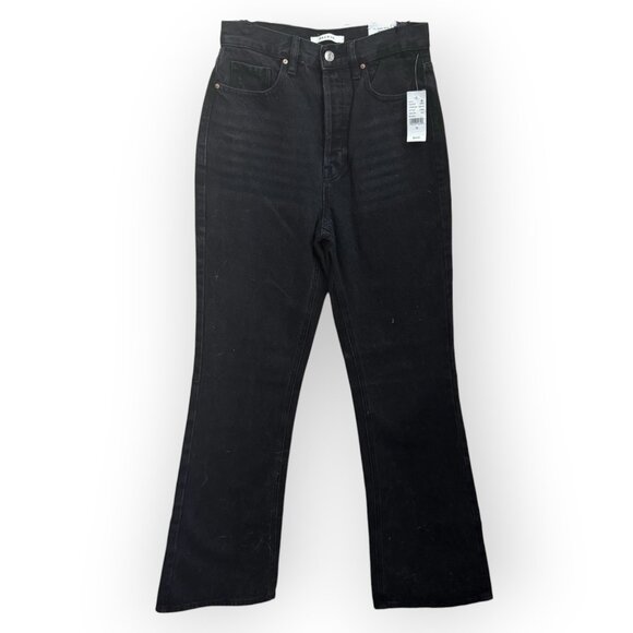 PacSun Denim - New PACSUN Women’s Button Fly Black High Rise Bootcut Jeans Size 26 Heart/Peace